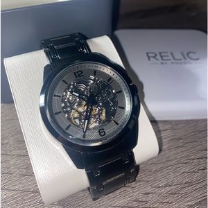 Black Relic Skeleton Men’s Watch